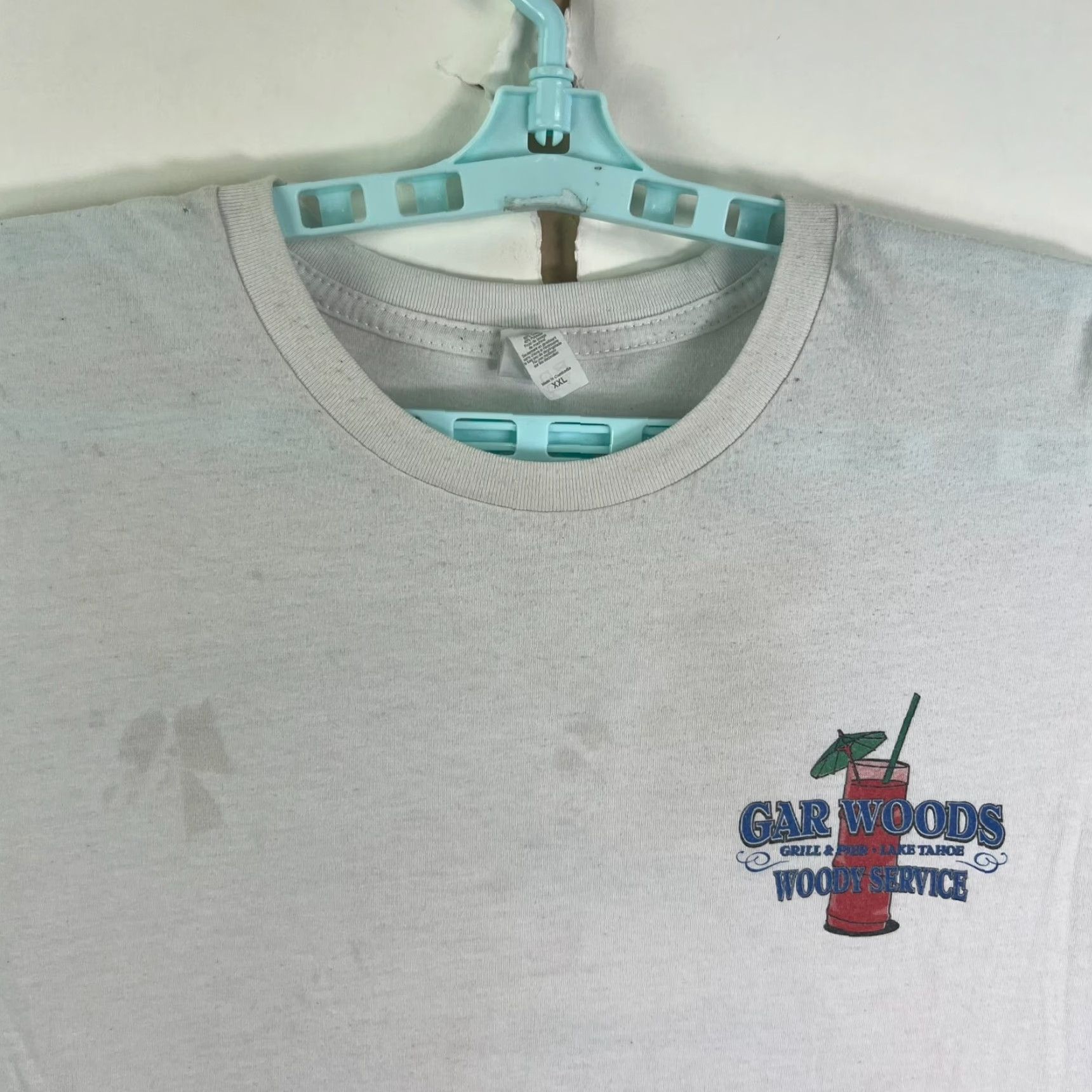 Next Level VINTAGE Next Level Tahoe's Best Woody Service T-Shirt Mens 2XL White Graphic Print Beer Adventure Time Size US XXL / EU 58 / 5 - 4 Thumbnail