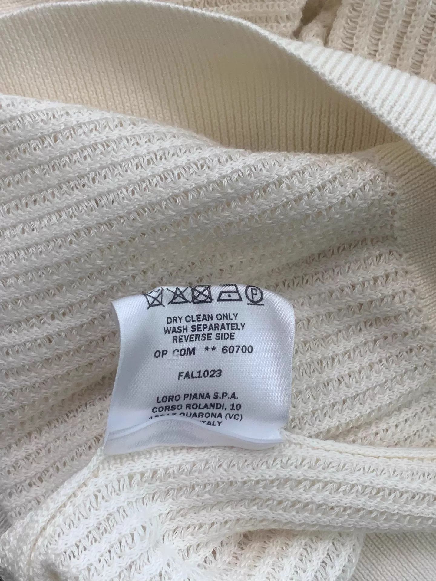 Loro Piana LoroPiana Cream Waffle Lapel Short Sleeve Top Size 40 New Size S / US 4 / IT 40 - 6 Thumbnail