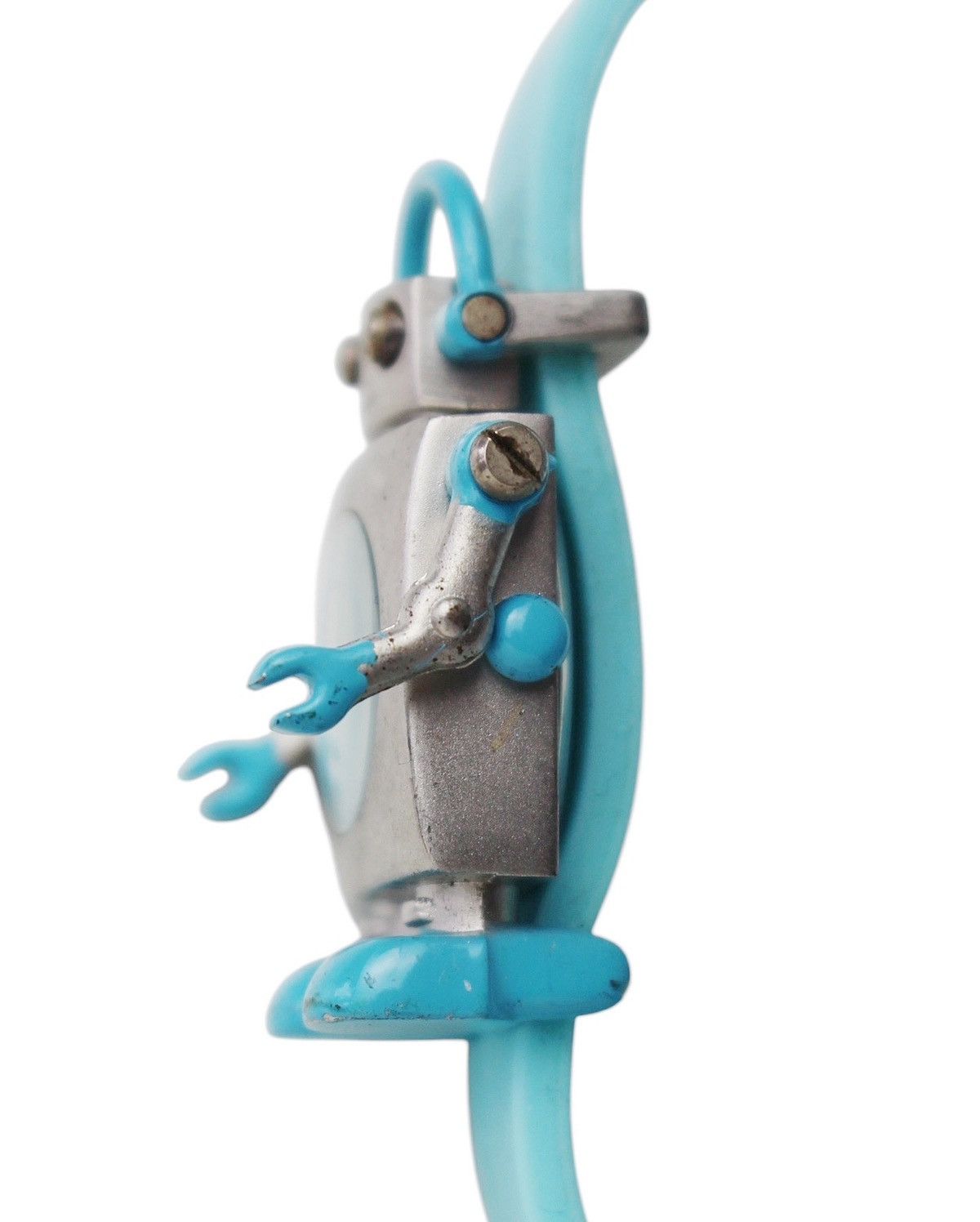 Vintage 2000S DIP’U ROBOT QUARTZ WATCH - BLUE RUBBER STRAP Size ONE SIZE - 6 Thumbnail