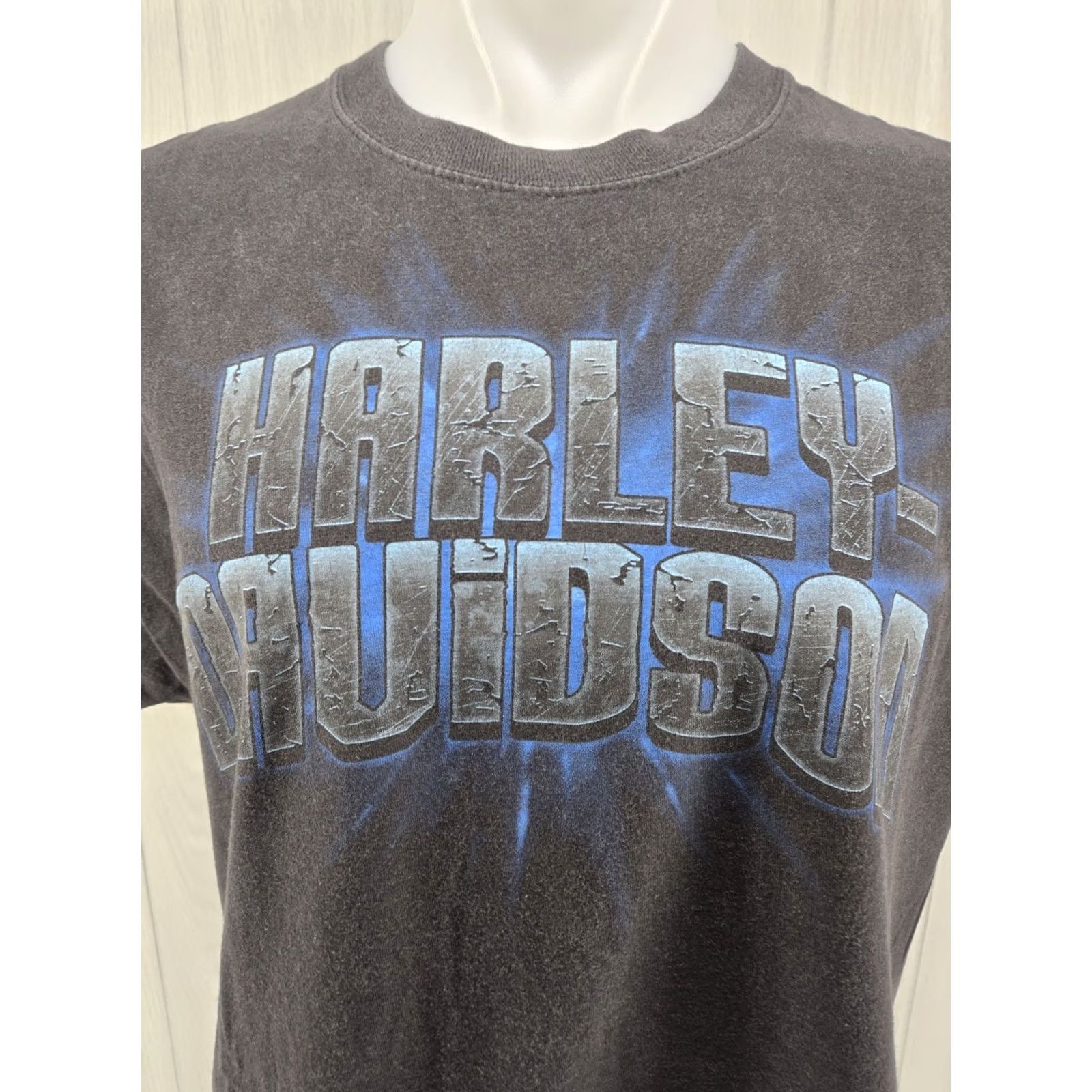 Harley Davidson VINTAGE Harley-Davidson Shirt Mens Large Black Distressed Bert's Black Widow Port Charlotte FL Size US L / EU 52-54 / 3 - 4 Thumbnail