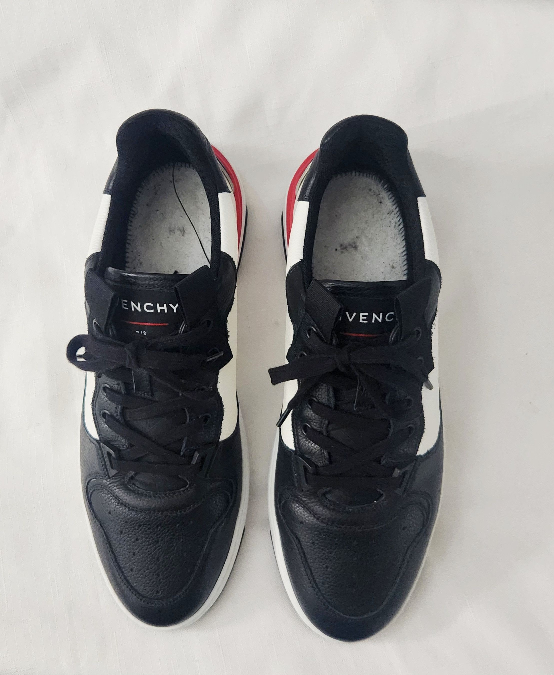 Designer × Givenchy Givenchy White Black multicolor Leather Runner Sneakers 46 Size US 13 / EU 46 - 4 Thumbnail