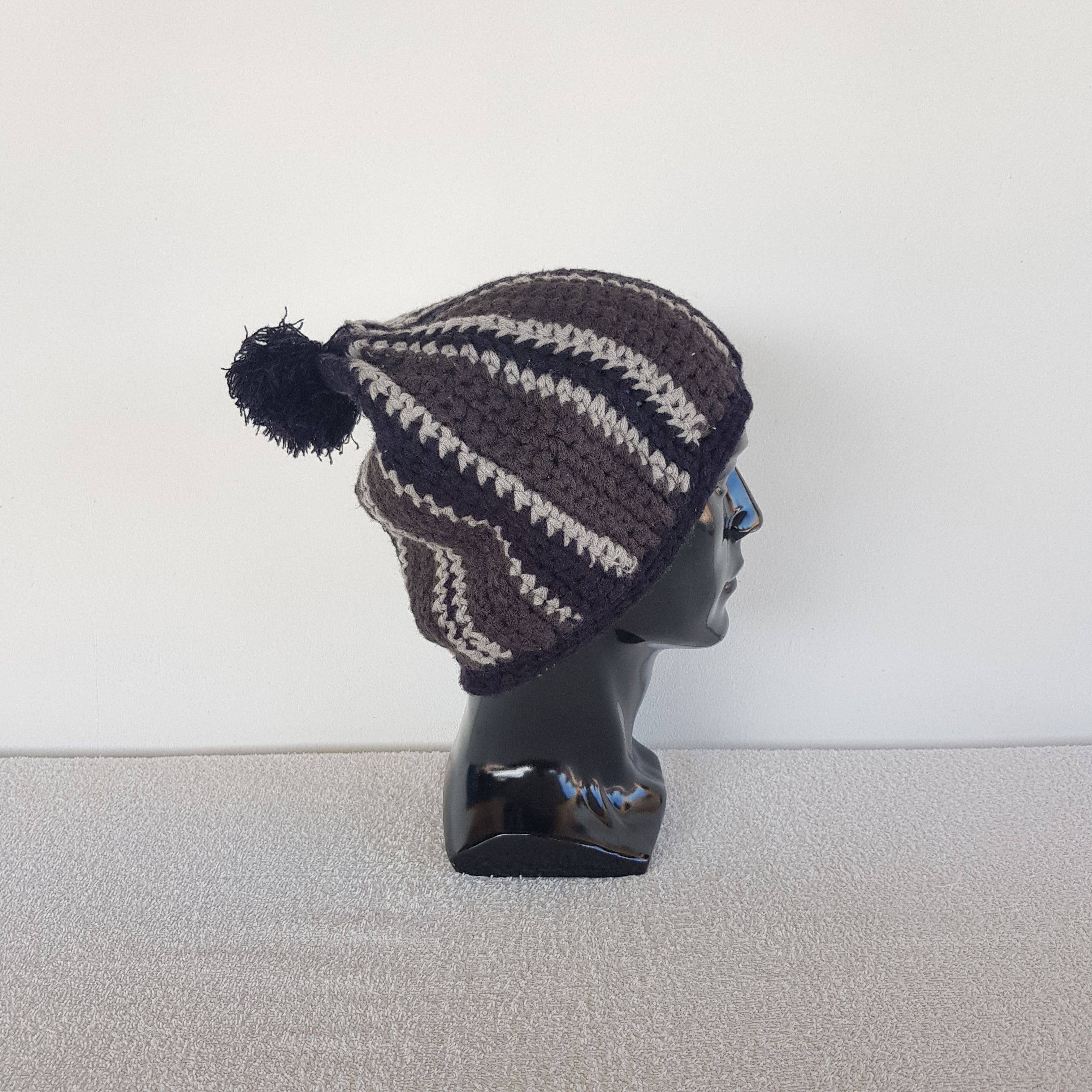 Japanese Brand Vintage Japanese Beanie Giant Crochet Isle Snow Caps Hats. Size ONE SIZE - 3 Thumbnail