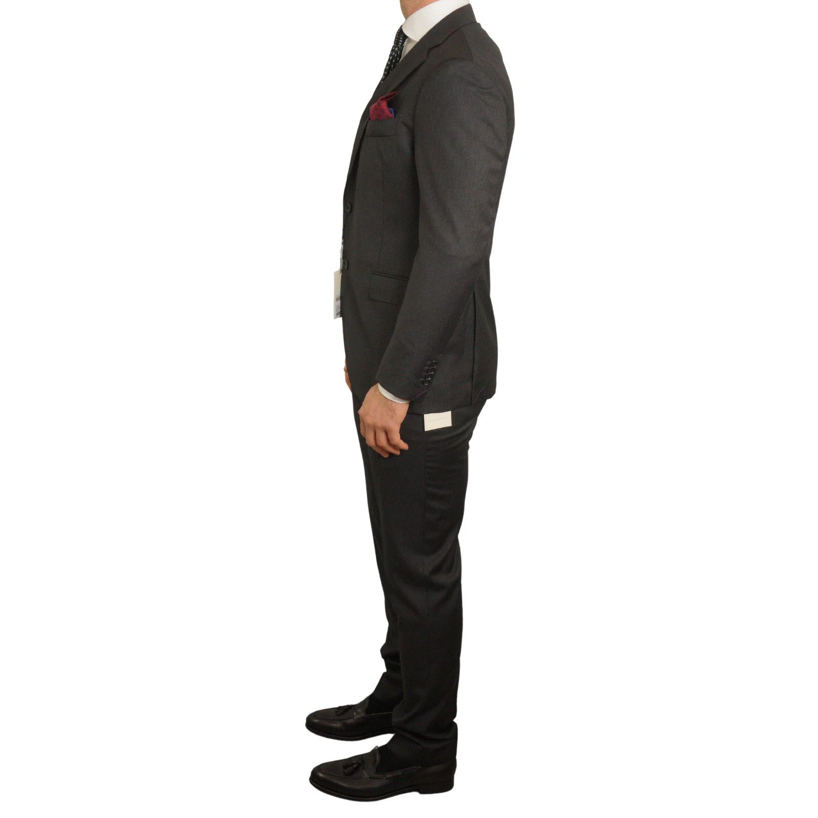 Suitsupply Men Suitsupply Suit Napoli Pinstriped Grey Wool 110 UK/US38 Size 38R - 4 Thumbnail