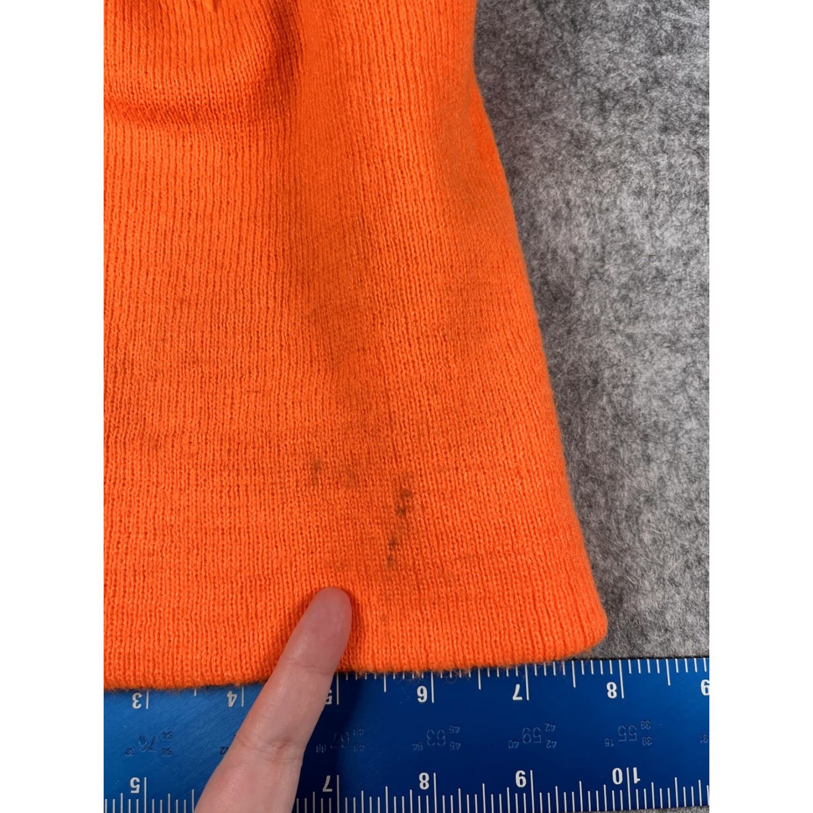 Vintage Mossy Oak Hat Beanie Mens One Size Orange Blaze Knit Lined Hi Vis Hunting Winter Size 44L - 7 Thumbnail