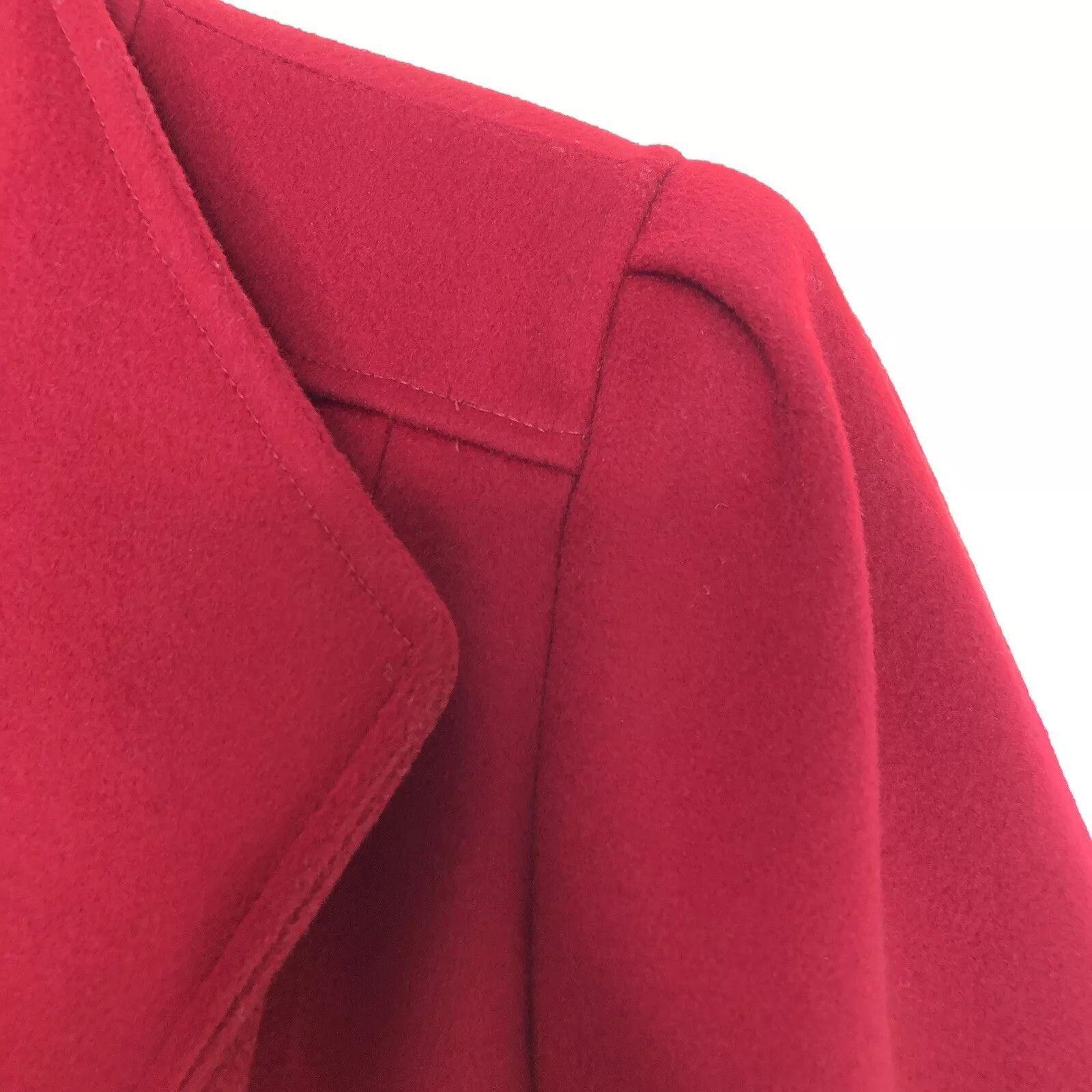 Other Vtg ALORNA Pure Wool Red Pea Coat Petite Double Breasted Size XS / US 0-2 / IT 36-38 - 6 Thumbnail