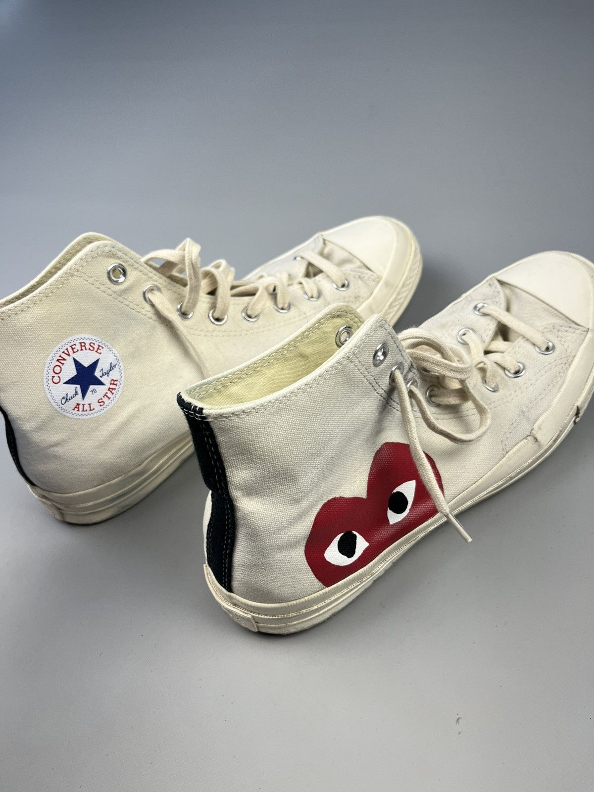 Comme des Garcons × Comme des Garcons PLAY × Converse Comme des Garçons PLAY x Converse High Steel Shoes CDG Size US 11 / EU 44 - 3 Thumbnail