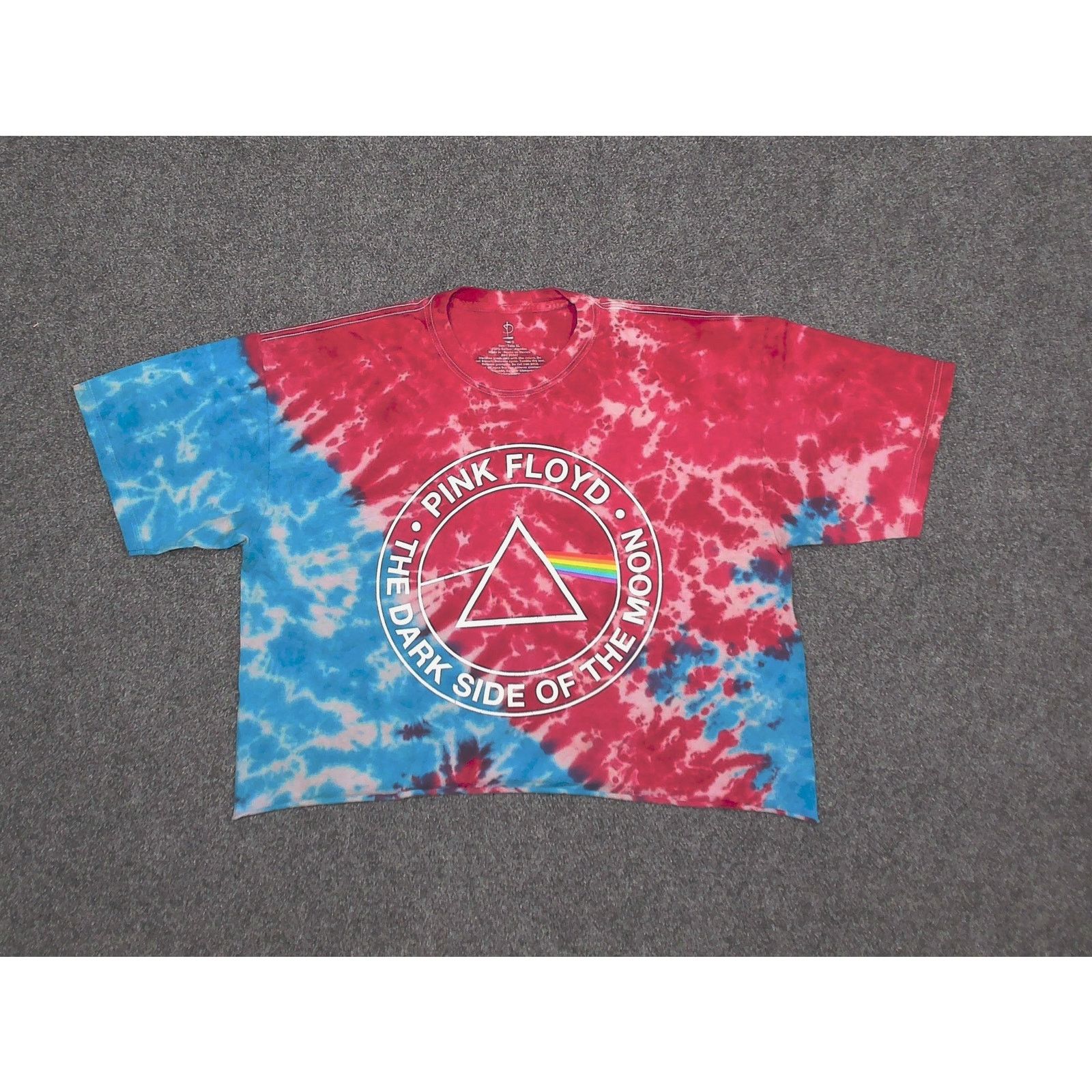 Pink Floyd Custom 1-of-1 Split Dye Pink Floyd Boxy Crop Size XL / US 12-14 / IT 48-50 - 3 Thumbnail