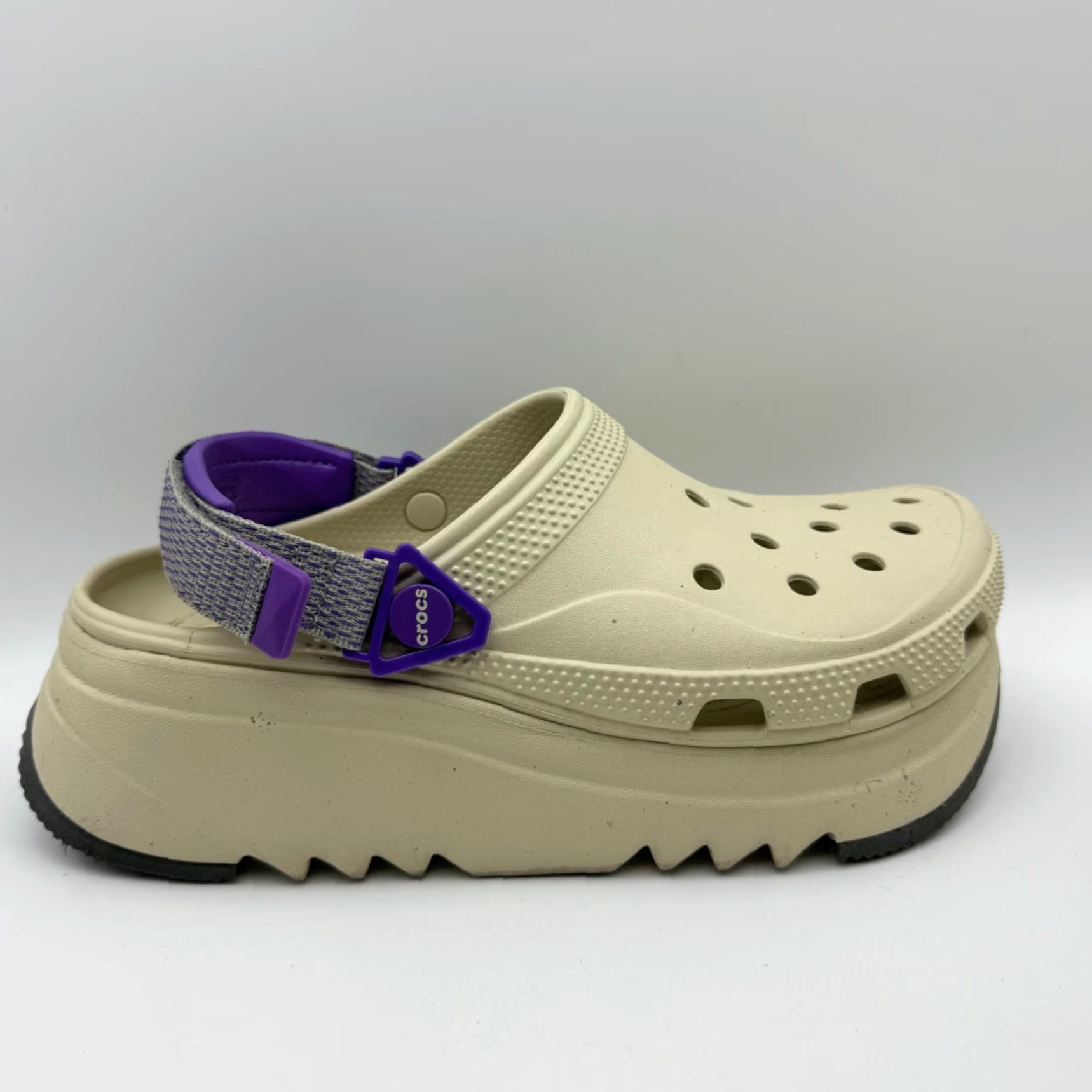 Crocs Crocs Hiker Escape Clogs Unisex Womens 10/Mens 8 Beige/Purple Platform Comfort Size US 10 / IT 40 - 6 Thumbnail