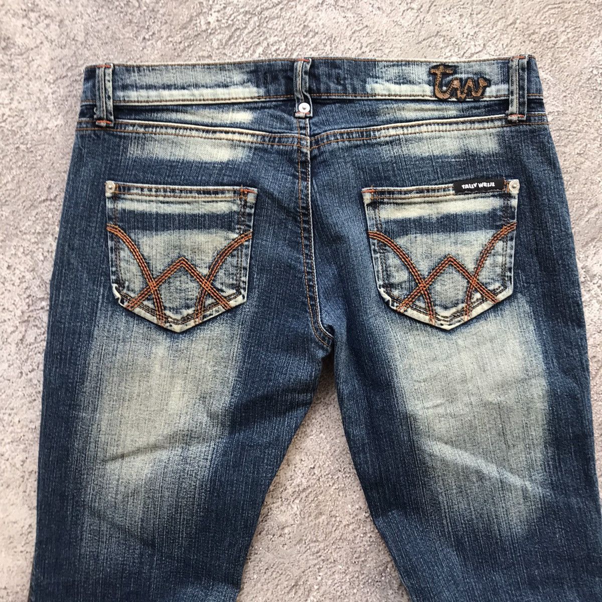 Vintage Vintage 90s Japan Distressed Flared Low Rise Grunge Jeans 28 Size 28" / US 6 / IT 42 - 6 Thumbnail