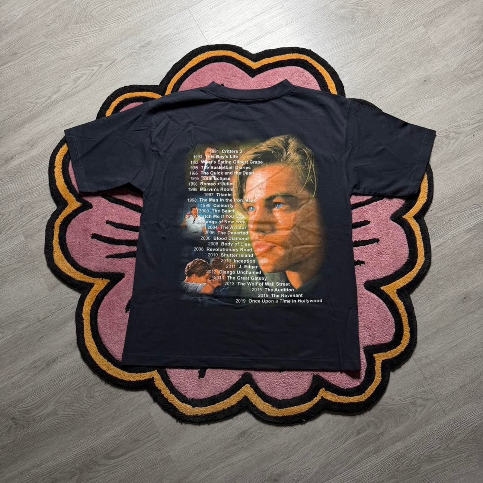 Marino Morwood × Rap Tees Marino Morwood Leonardo DiCaprio Double Sided Rap T-shirt Size US L / EU 52-54 / 3 - 6 Thumbnail