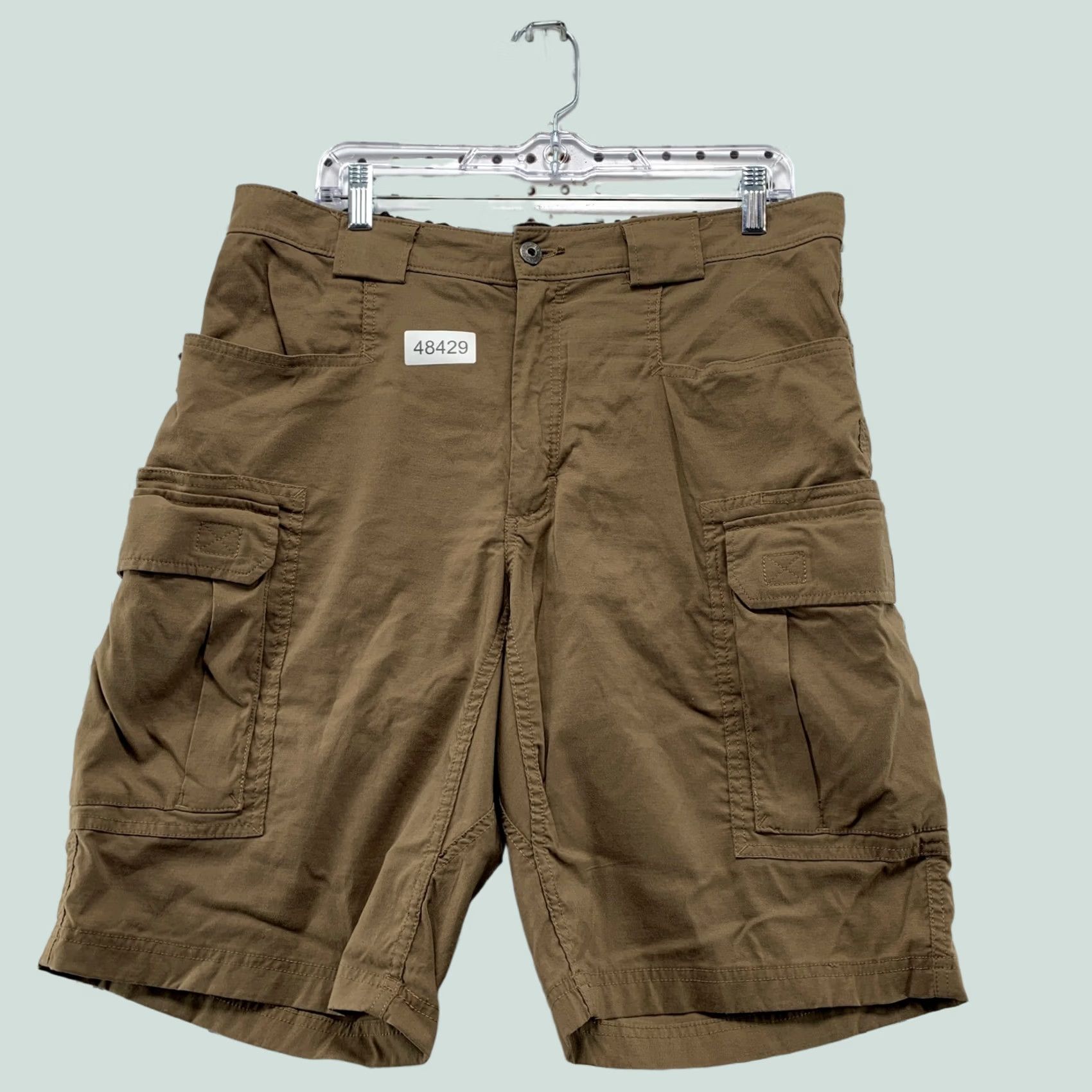 Duluth Trading Company Duluth Trading Dry on the Fly Cargo Shorts Men Large Brown Khaki Nylon Stretch Size US 35 - 1 Thumbnail