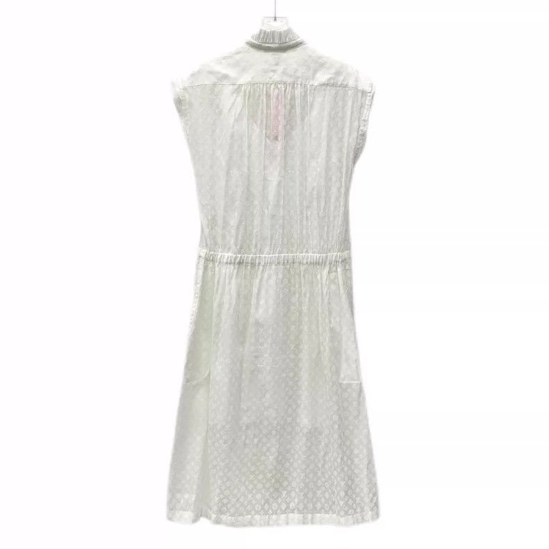 Louis Vuitton Louis Vuitton White Silk Sleeveless Dress -2505 Size XS / US 0-2 / IT 36-38 - 2 Thumbnail