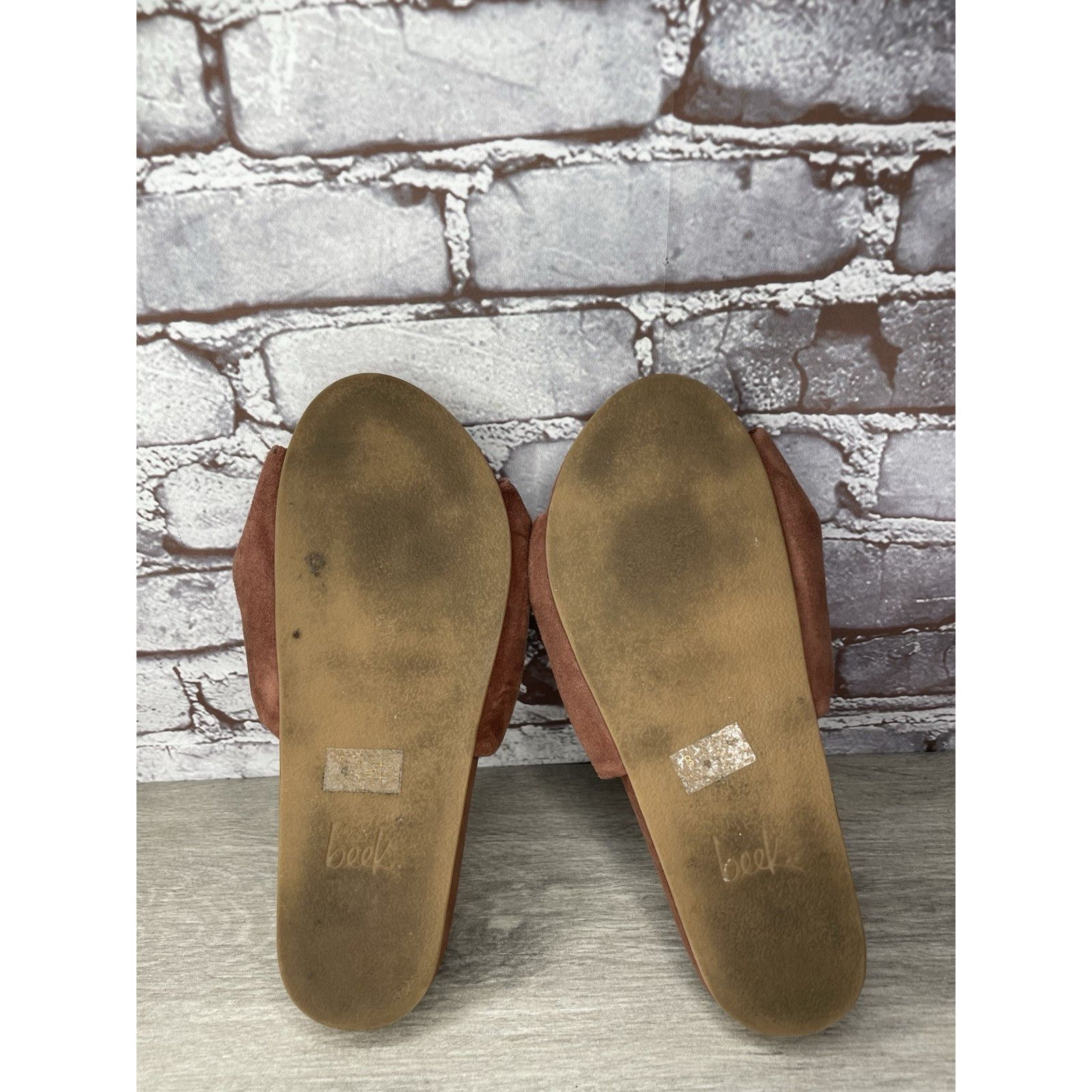 beek Beek Tesia Burnt Brown Suede Leather Slides Casual Sandals W Size US 8 / IT 38 - 20 Thumbnail