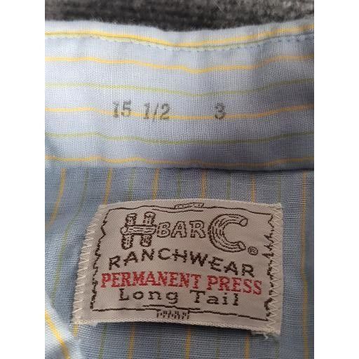 Vintage H bar C Ranchwear Button Up Shirt Men Sz M Striped Long Tail Size US M / EU 48-50 / 2 - 5 Thumbnail