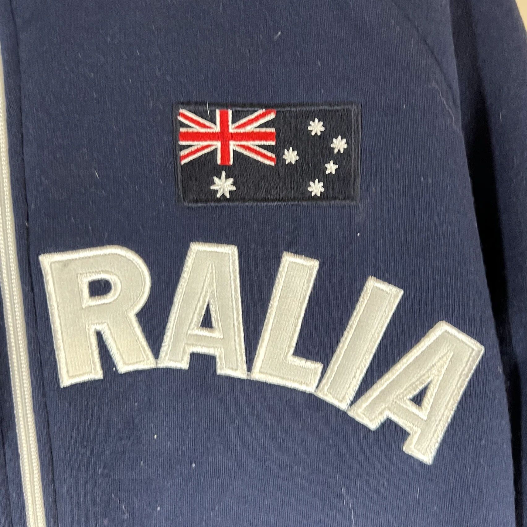 KangaROOS Mr. Kangaroo Australia Jacket - Full-Zip Collared Jacket Mens Sz Large Blue Embroidered Varsity Style Size US L / EU 52-54 / 3 - 3 Thumbnail