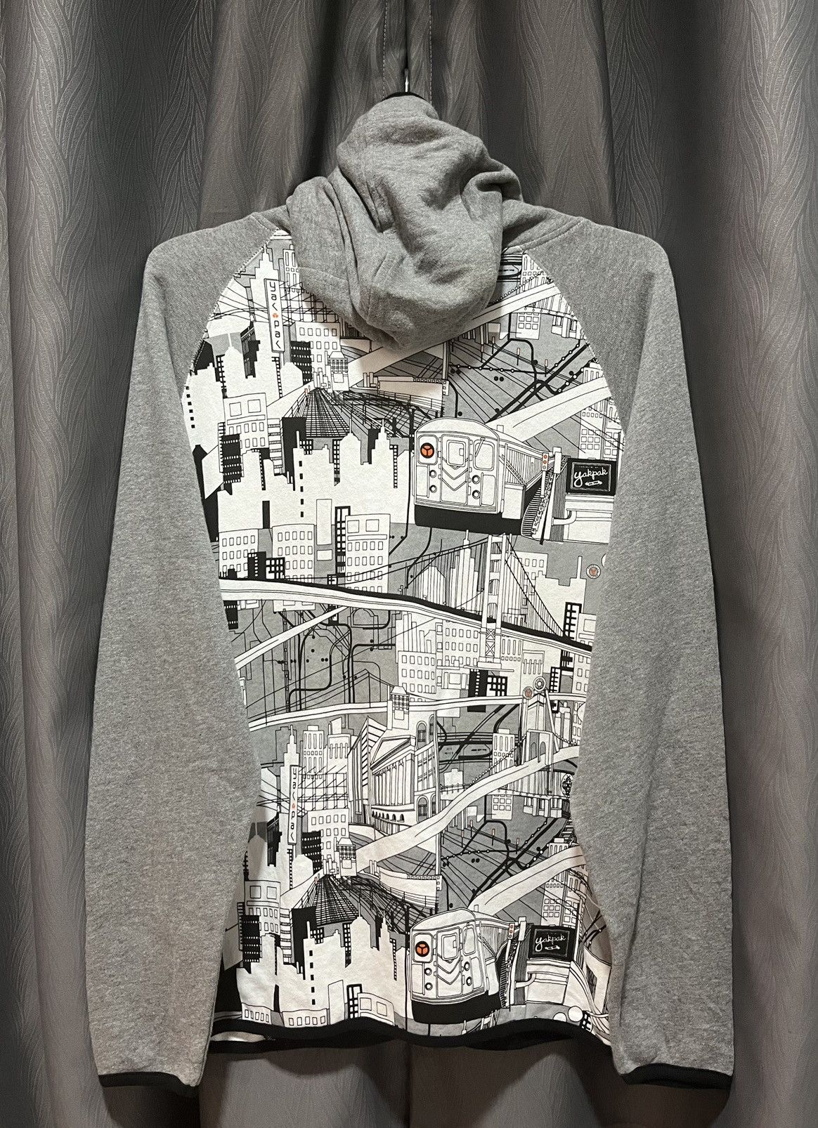 Japanese Brand Yak Pak Brooklyn NY city pattern zipper hoodie Size US M / EU 48-50 / 2 - 2 Thumbnail