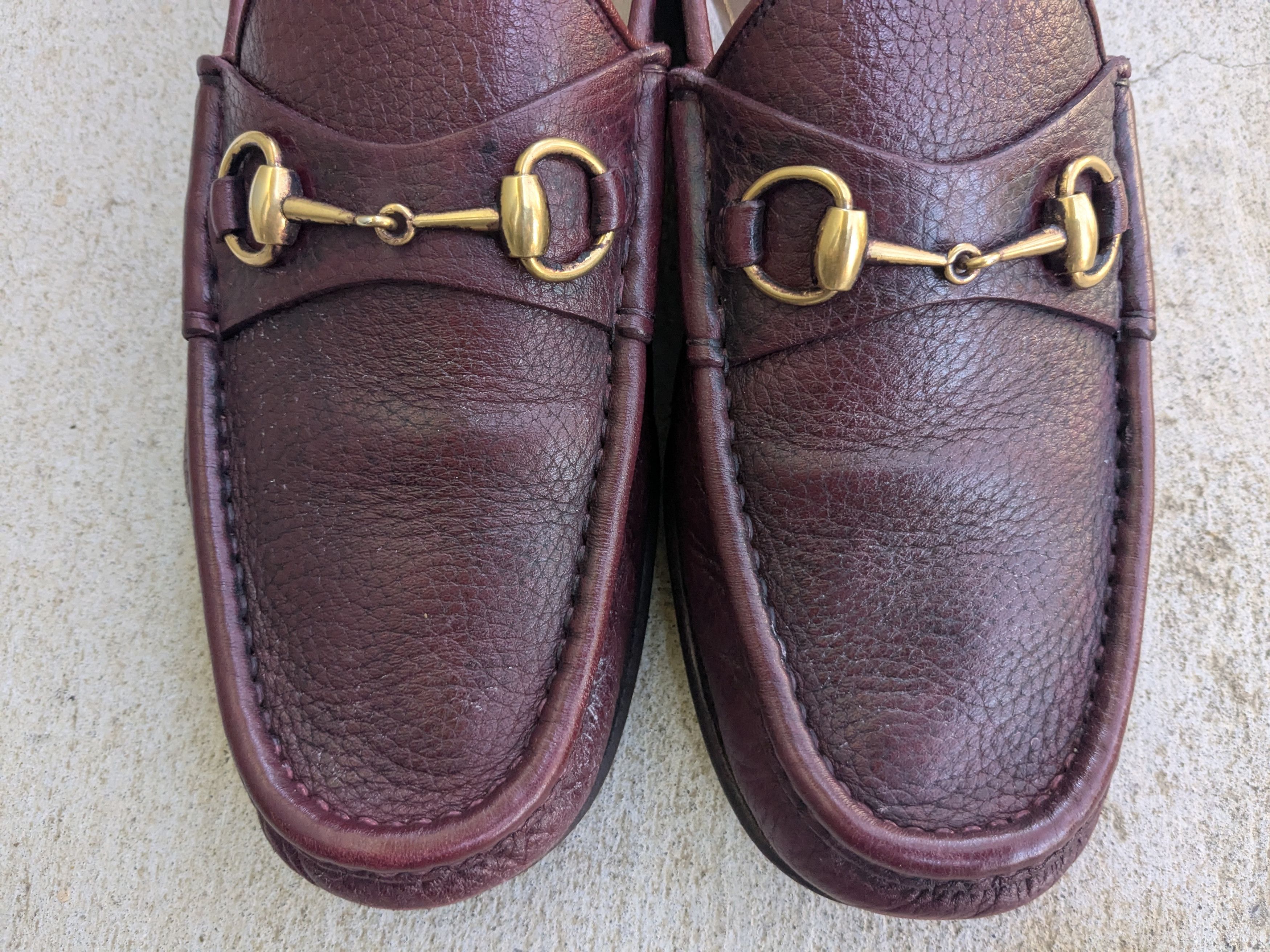 Gucci Gucci Horsebit Loafers Burgundy Leather 10.5 Snaffle Gold Size US 10.5 / EU 43-44 - 3 Thumbnail