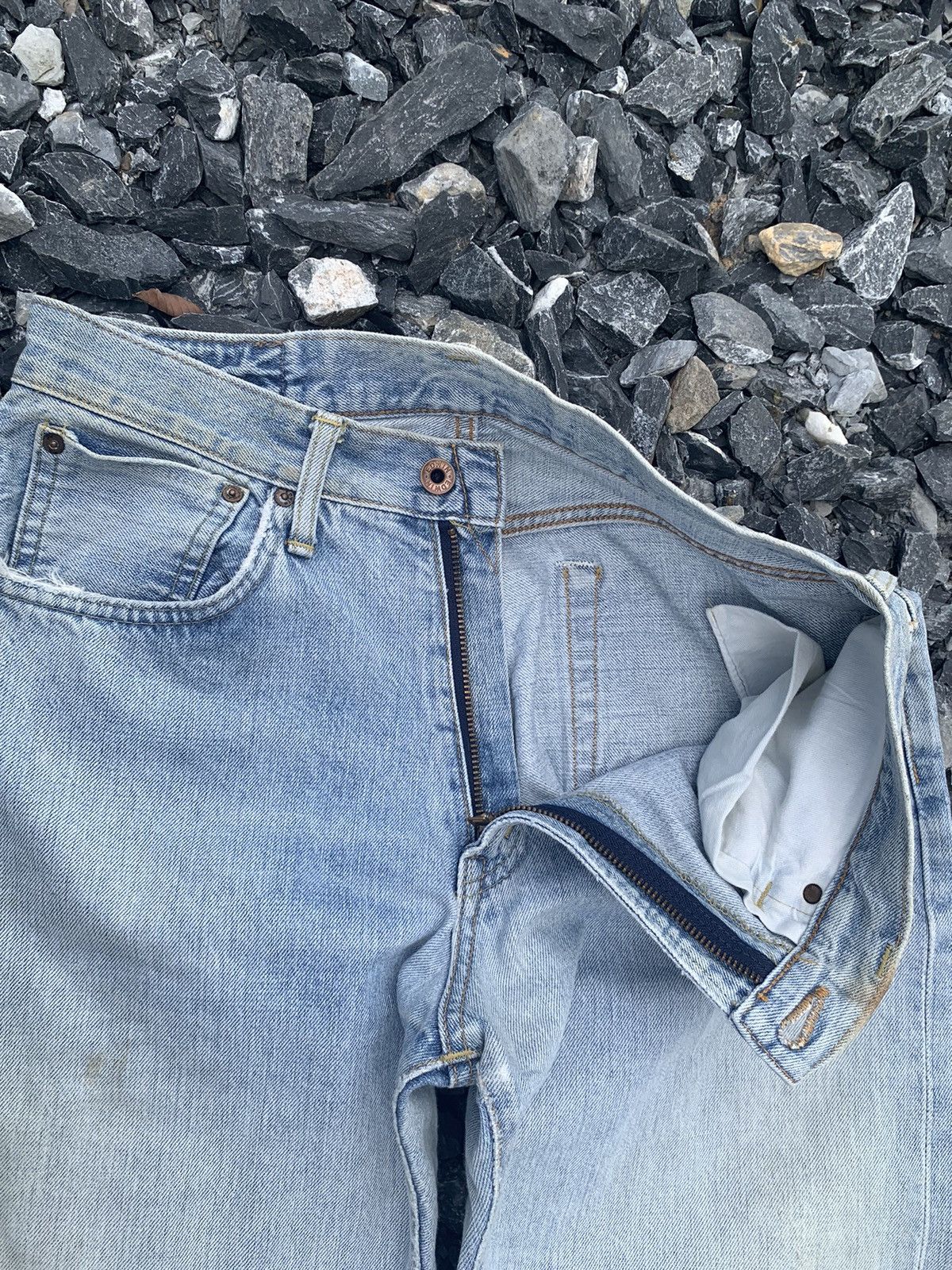 Edwin × Kapital × Vintage VINTAGE EDWIN 505X SELVEDGE BAGGY FADED DISTRESSED DENIM Size US 31 - 16 Thumbnail