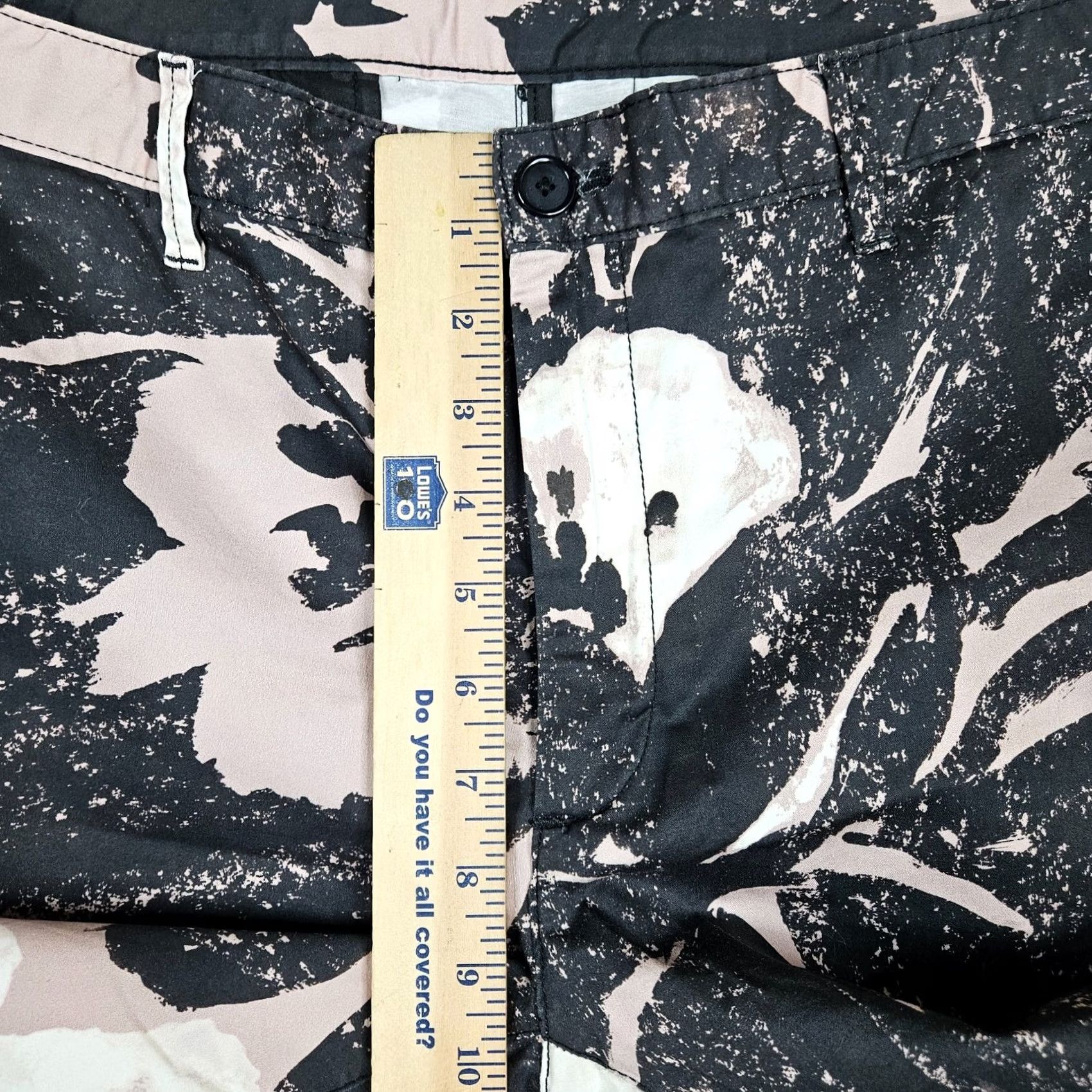 Zara Zara Women’s Black Pink Floral Printed Chino Casual Pant Size 34 Size 24" / US 00 / IT 34 - 4 Thumbnail