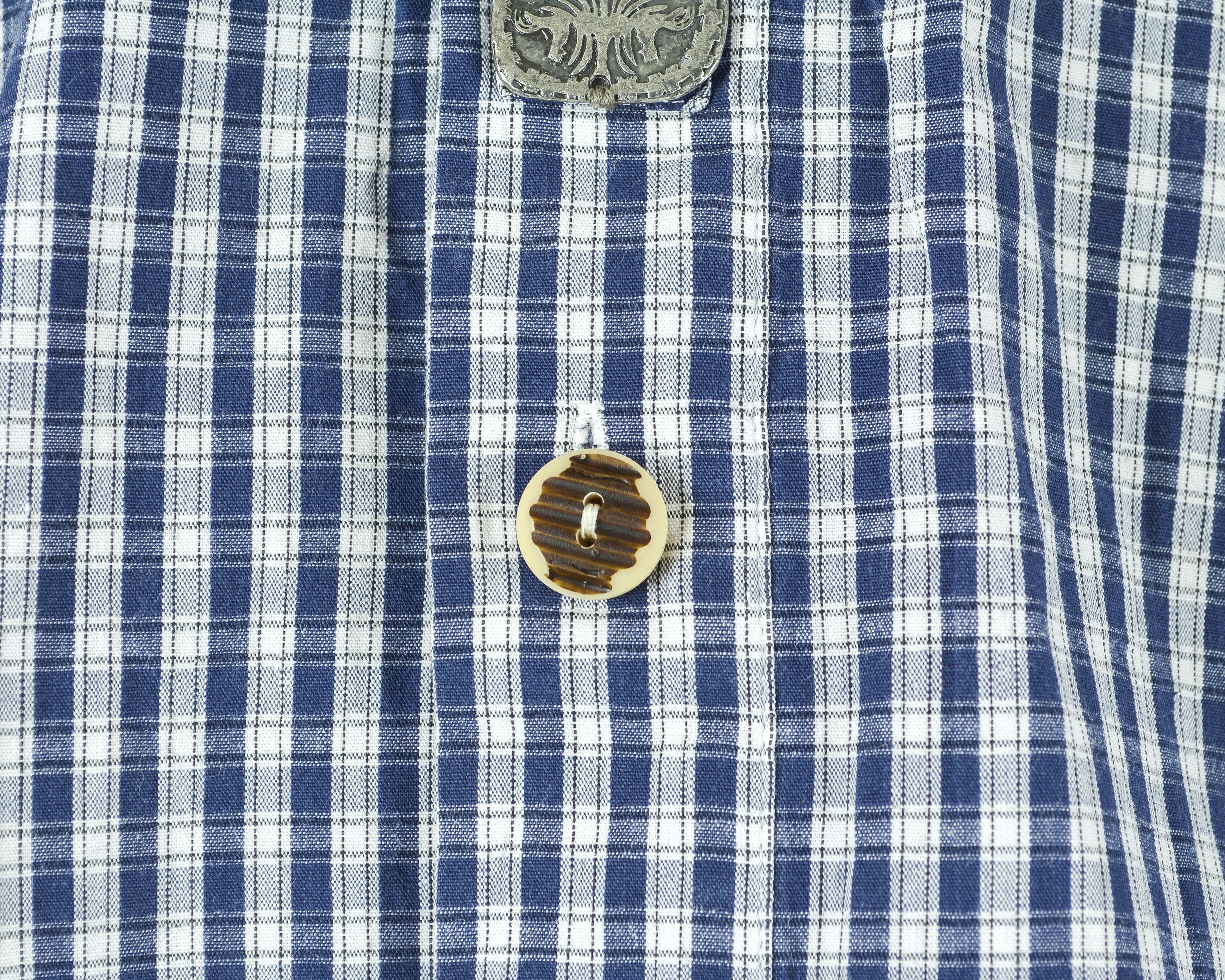 Vintage SOLO trachten jager janker Check Shirt Button Long Sleeve m Size US M / EU 48-50 / 2 - 5 Thumbnail