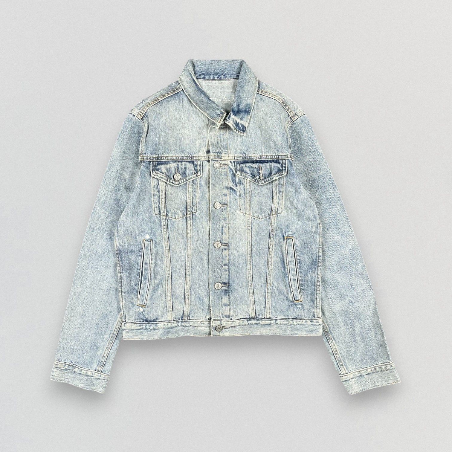 Gap × Vintage Faded Blue GAP Denim Trucker Jacket Size US S / EU 44-46 / 1 - 1 Thumbnail