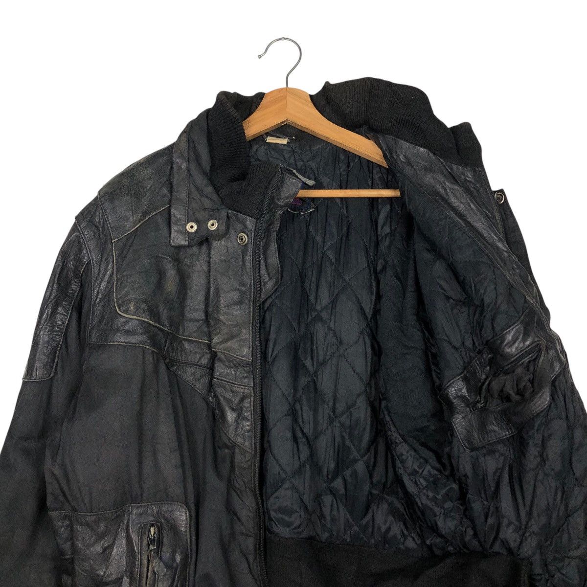 Japanese Brand 📌Vintage Biker Genuine Leather Jacket CKX Issey Miyake Size US M / EU 48-50 / 2 - 13 Thumbnail