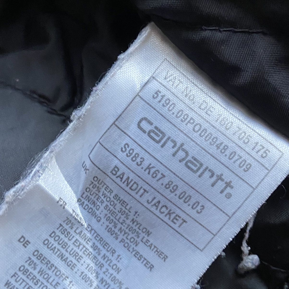 Carhartt × Carhartt Wip × Vintage 📌 Vintage Rare Carhartt Bandit Leather Varsity Jacket Size US S / EU 44-46 / 1 - 22 Thumbnail
