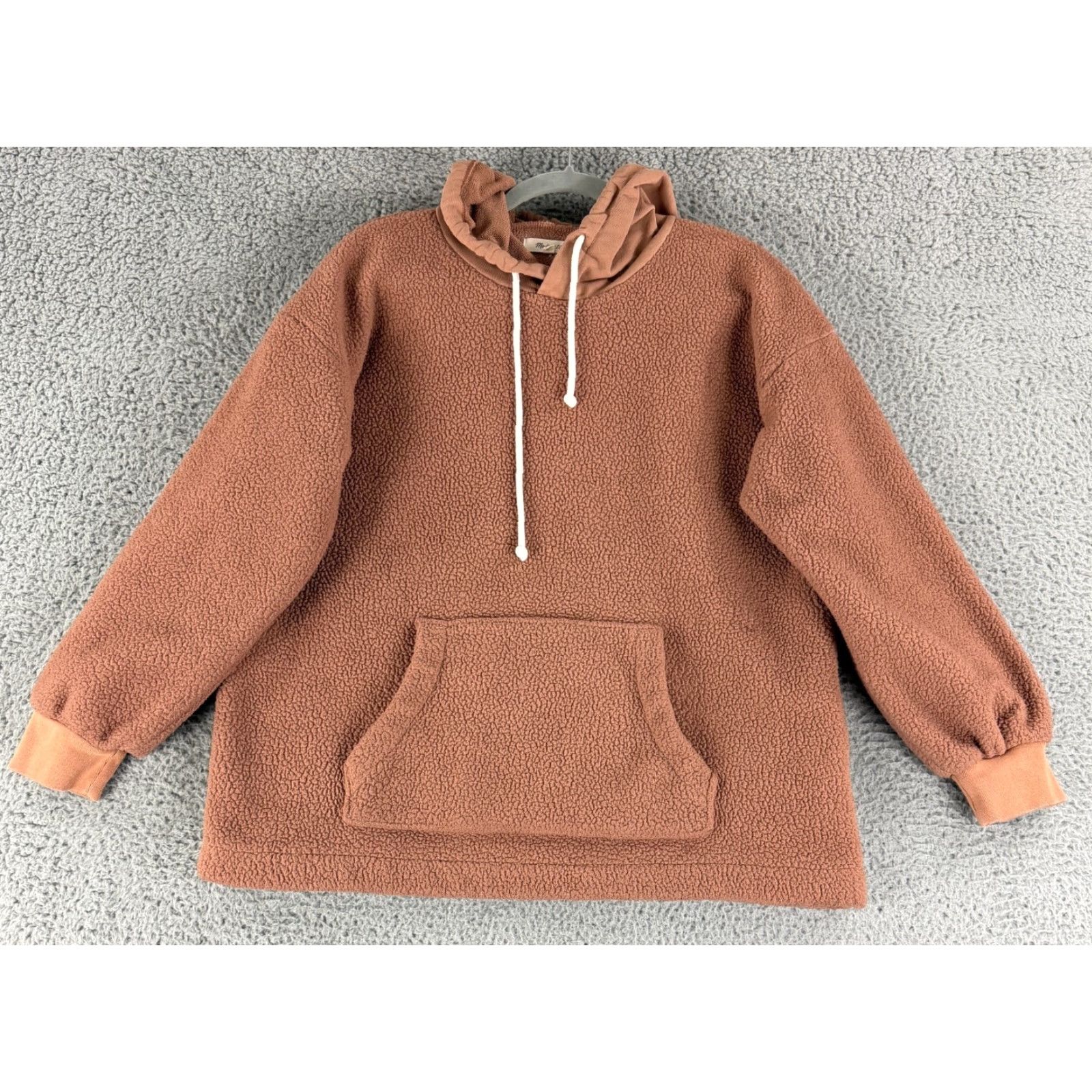 Madewell Madewell Hoodie Sweater Womens Small Brown Long Sleeve Fleece Bubble-Sleeve Raglan Crew Neck Pullover All Seasons Size S / US 4 / IT 40 - 2 Thumbnail