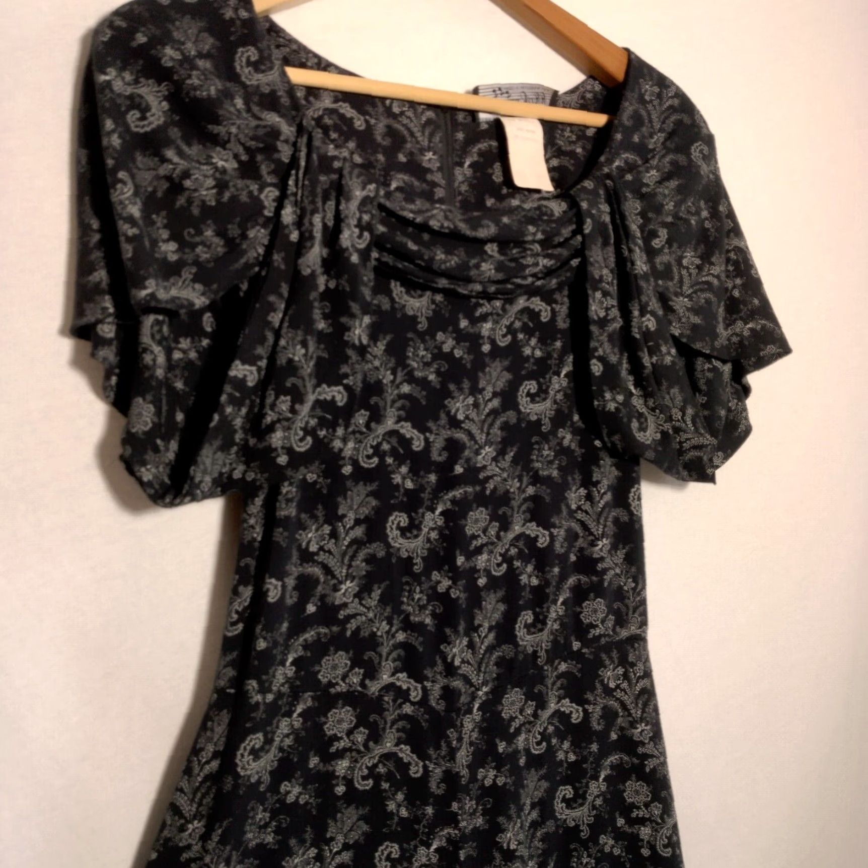 Vintage All That Jazz Dress Long Black Floral Y2K Rayon Vintage Size 9/10 Womens Size M / US 6-8 / IT 42-44 - 3 Thumbnail