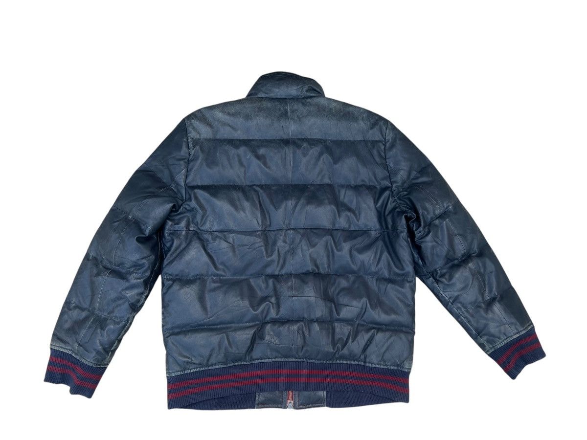 Japanese Brand VTG Nichiwa Wind Armour Patina Sheepskin Leather Down Jacket Size US L / EU 52-54 / 3 - 19 Thumbnail