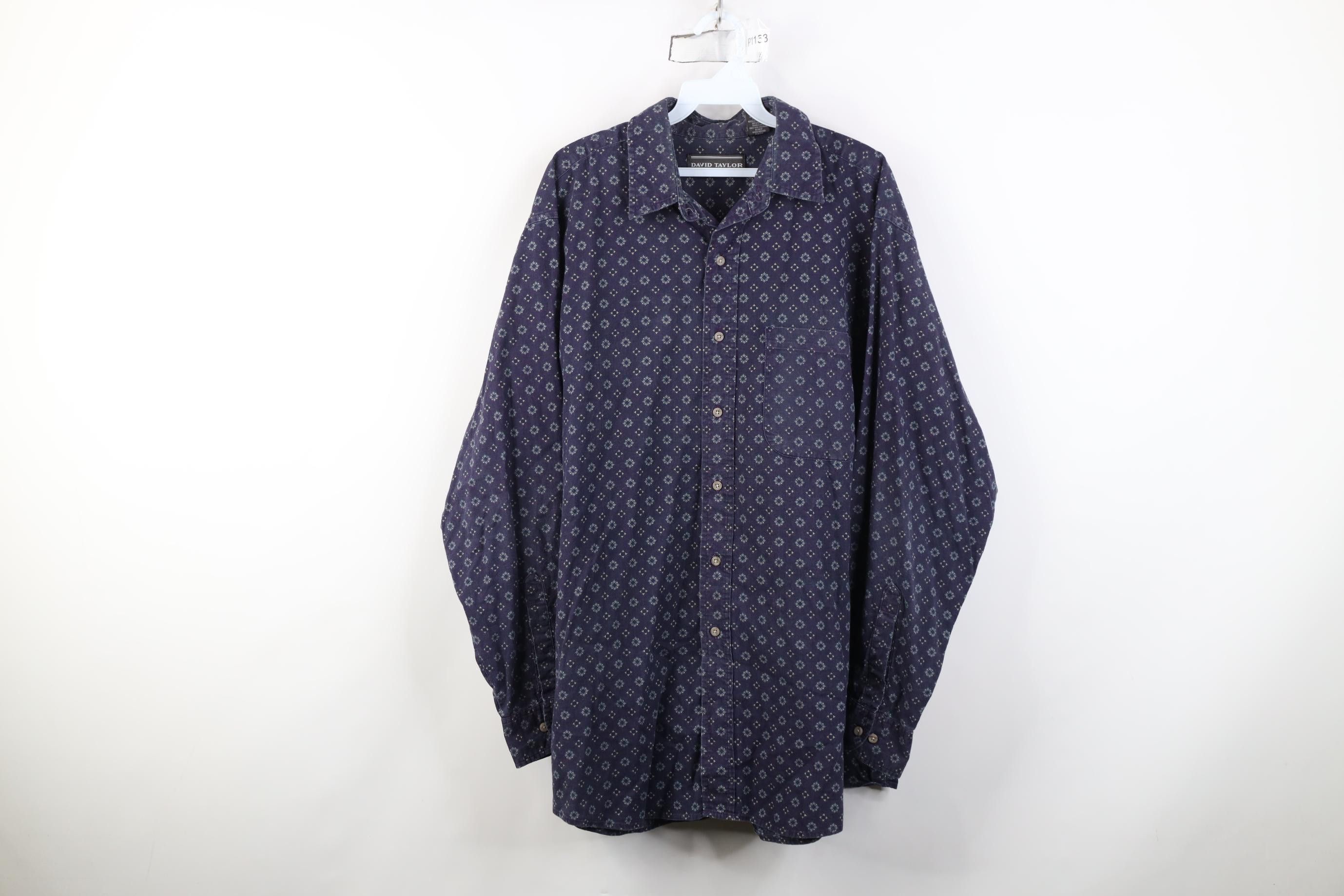 Vintage Vintage 90s Streetwear Collared Button Shirt Cotton Size US XL / EU 56 / 4 - 1 Thumbnail