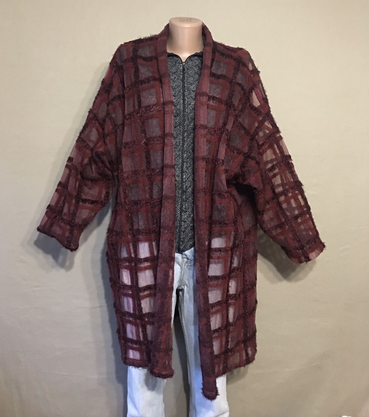 OSKA ISCHIKO by OSKA Burgundy Cardigan Tunic Size EU 40 US 10 Size L / US 10 / IT 46 - 1 Thumbnail