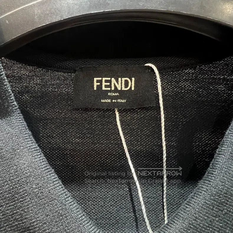Fendi Fendi Black short-sleeved Polo shirt, sparkling double F l Size US L / EU 52-54 / 3 - 2 Thumbnail