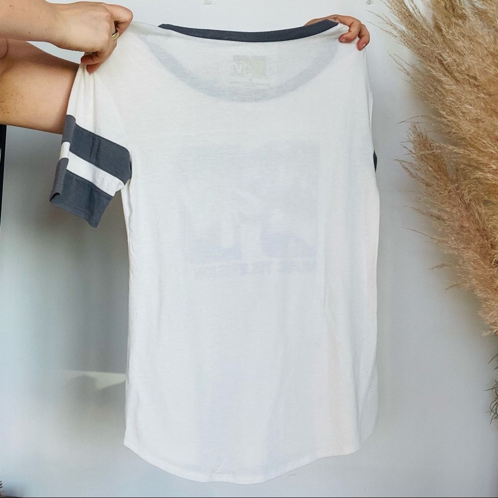 Mtv VINTAGE MTV Logo White Grey Short Baseball Tee Shirt Top Size M / US 6-8 / IT 42-44 - 3 Thumbnail