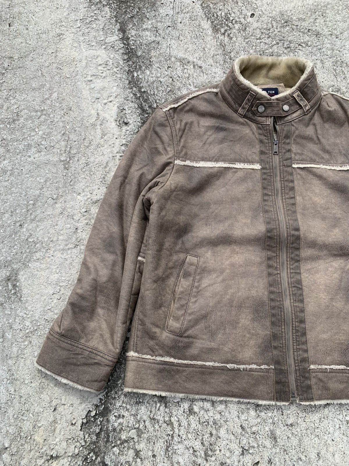Hang Ten Hang Ten Leather Fur Jacket Size US L / EU 52-54 / 3 - 10 Thumbnail