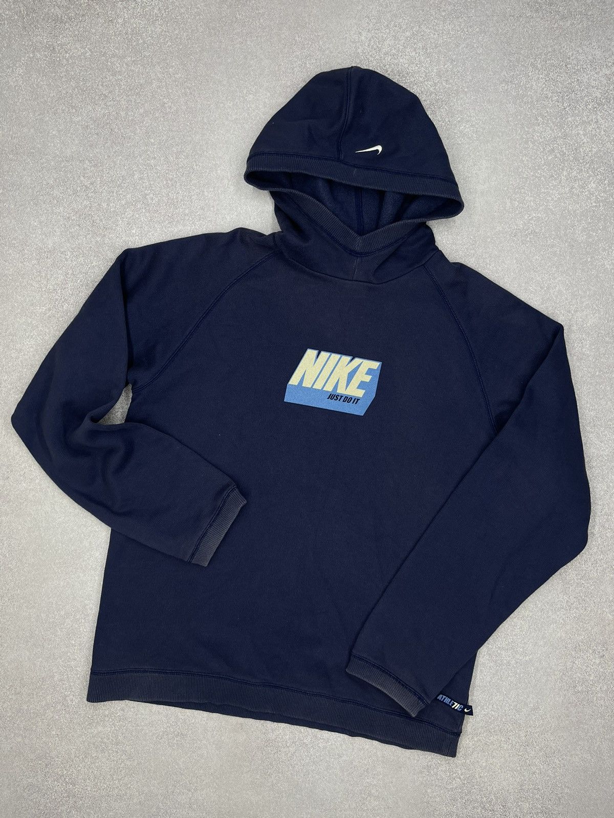 Nike × Nike ACG × Vintage Vintage Nike Just Do It Navy Hoodie Big Logo Ninja Style Y2K Size US XL / EU 56 / 4 - 1 Thumbnail