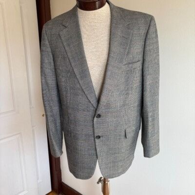 Other Cromwell Juster's Custom Suit Sz 44-46 Windowpane Wool Two B Size 44R - 3 Thumbnail