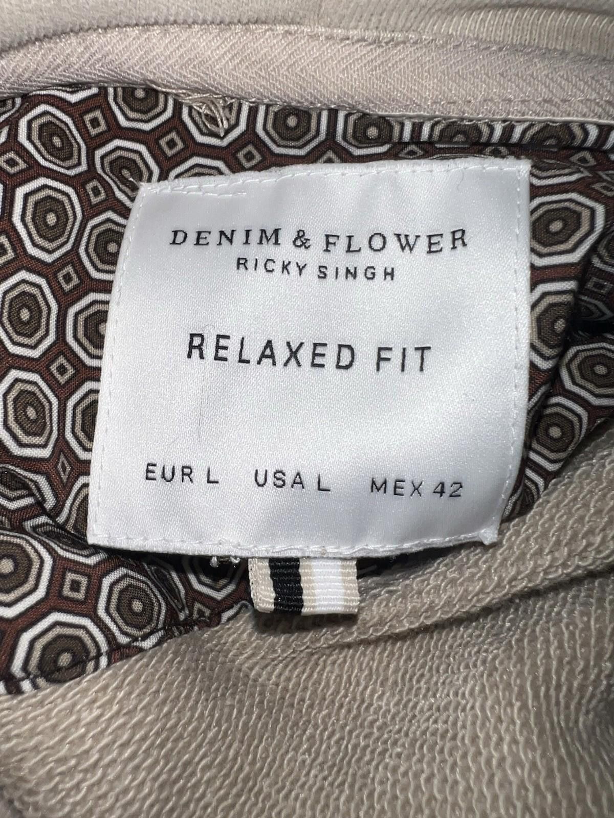 Flower Mountain Denim & Flower By Ricky Singh hoodie (Large, Cotton Blend) Size L / US 10 / IT 46 - 3 Thumbnail