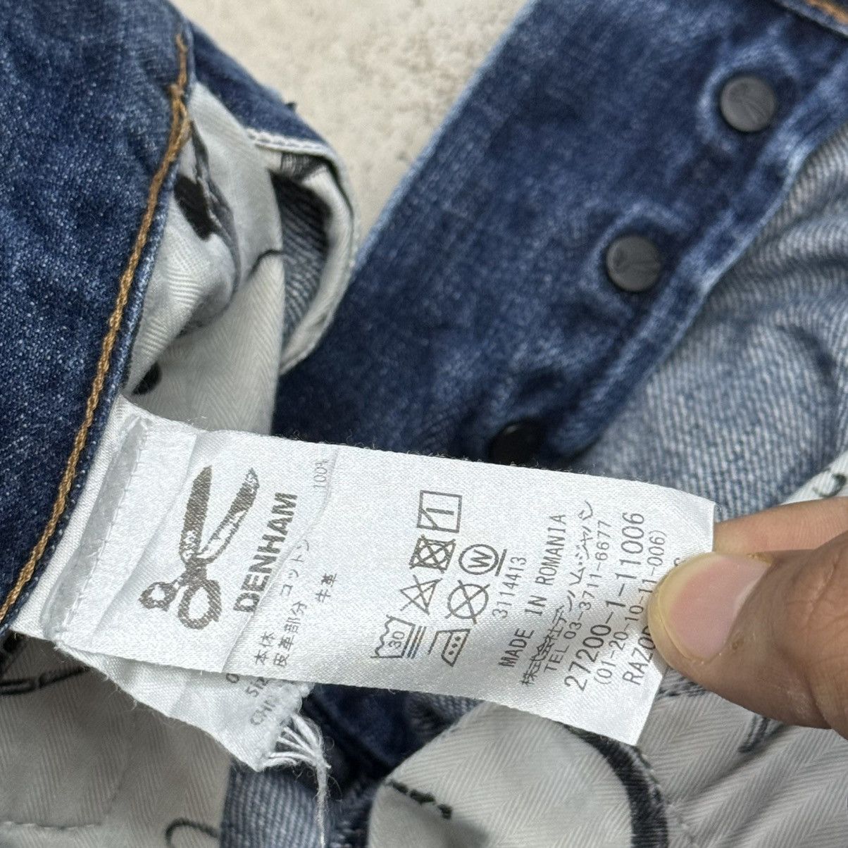 DENHAM Denham Selvedge Razor Slim Fit Distressed Denim Pants Size US 31 - 18 Thumbnail