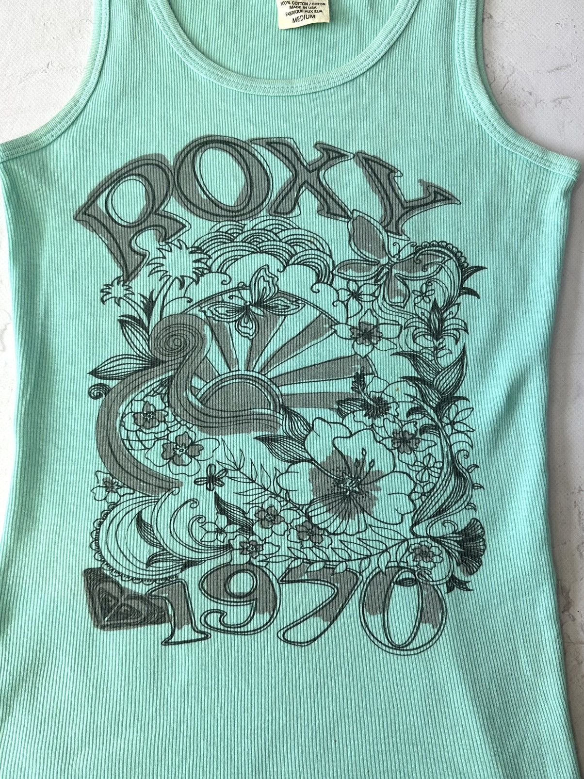 Beauty Beast × If Six Was Nine × Vintage Vintage Roxy Made in USA Printed Tank Top Size M / US 6-8 / IT 42-44 - 4 Thumbnail