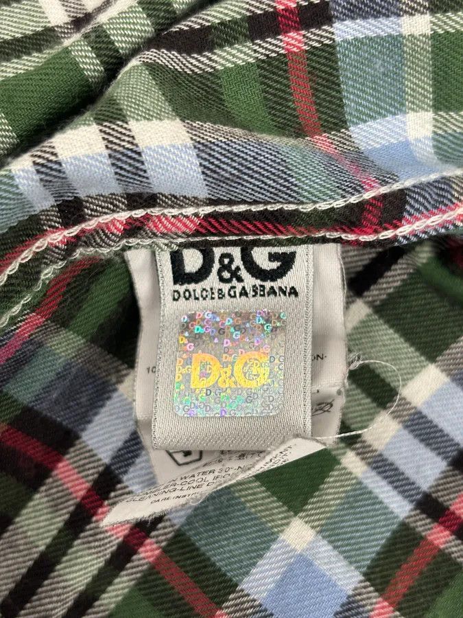 Dolce & Gabbana AW2008 Dolce & Gabbana Green Tartan Checkered Western Shirt Size US M / EU 48-50 / 2 - 13 Thumbnail