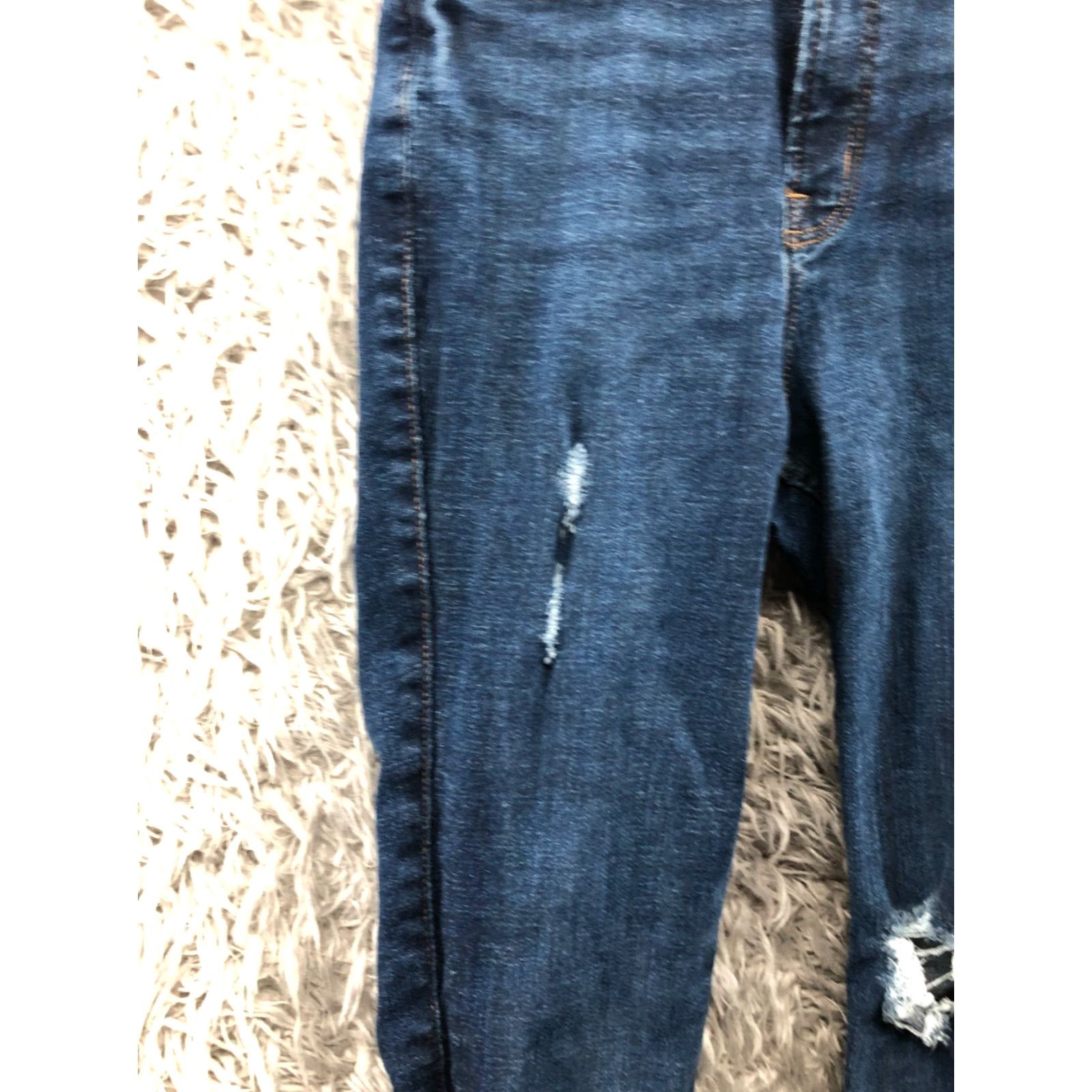 Old Navy VINTAGE Old Navy Extra High Rise Super Skinny Jeans 00 Womens Medium Blue Size 24" / US 00 / IT 34 - 6 Thumbnail
