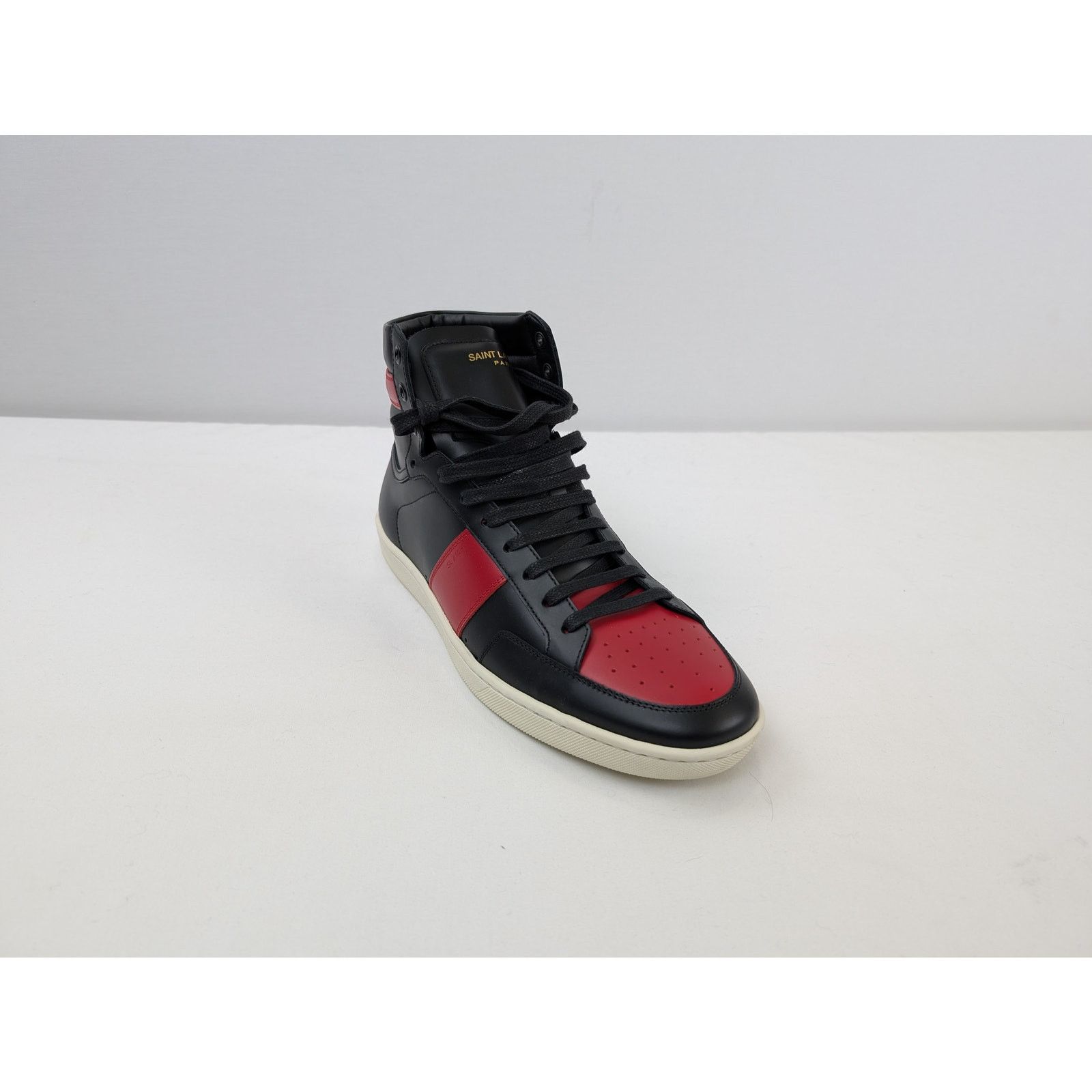 Saint Laurent Paris o1rshd1 Alpha Sigma SL10H Hi Top Sneakers in Red/Black Size US 10 / EU 43 - 3 Thumbnail