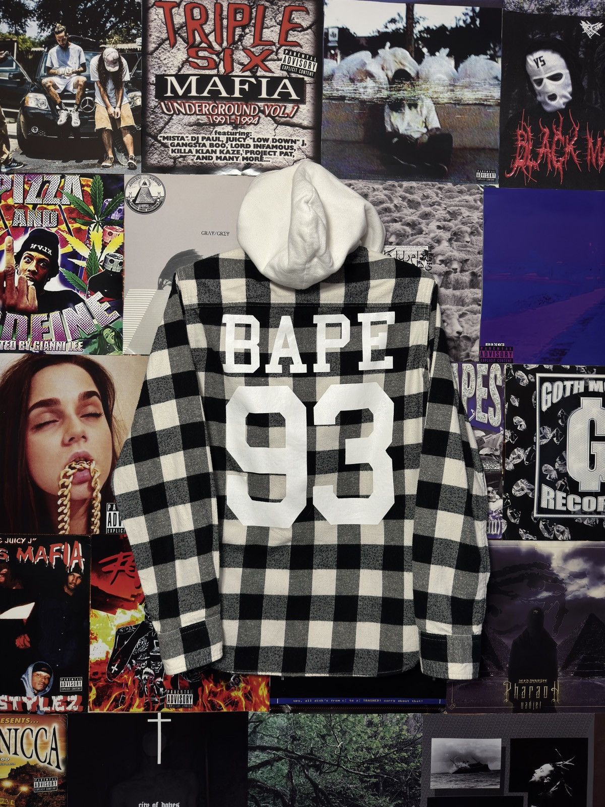 Bape Bape A Bathing Ape Plaid Shirt Hoodie Size US S / EU 44-46 / 1 - 1 Thumbnail
