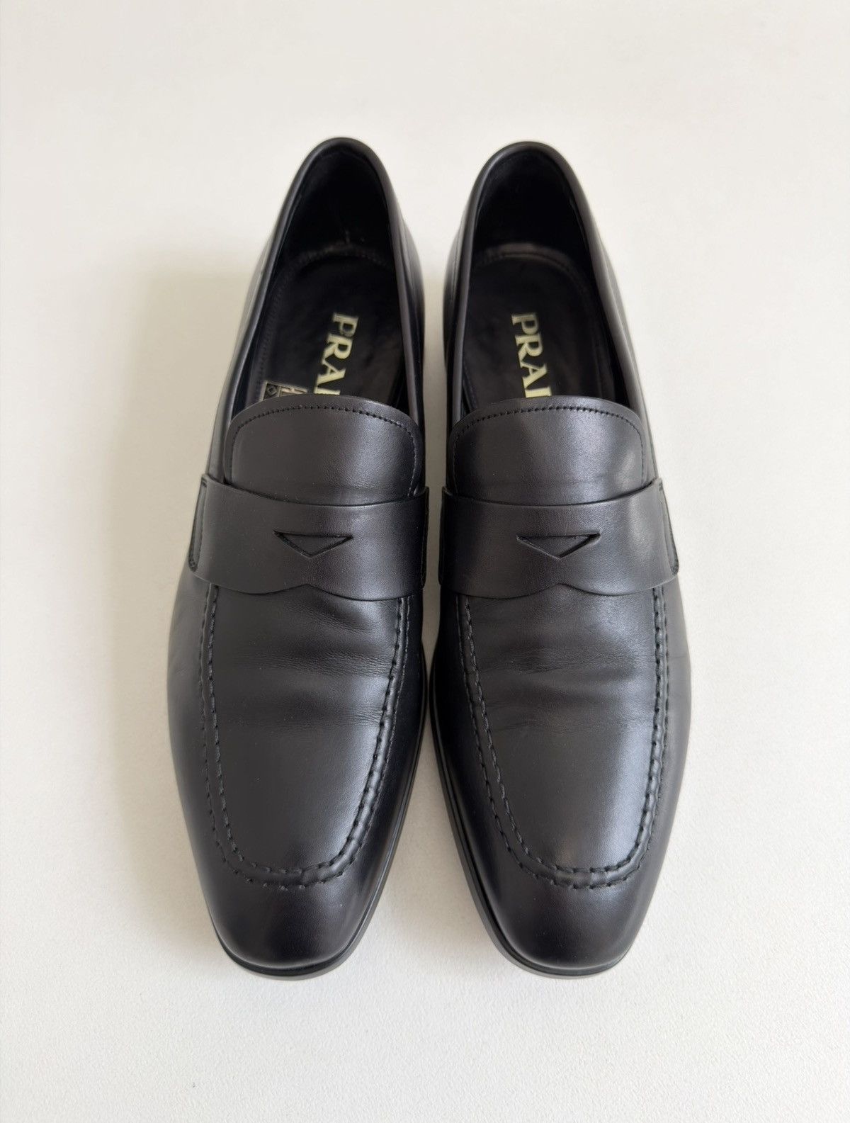 Prada Black Leather ‘Low Profile’ Loafers Size US 9 / EU 42 - 1 Thumbnail