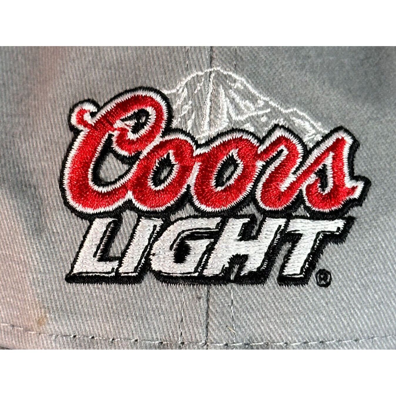 Other Coors Light Hat Cap Strapback Gray Red Embroidered Adjustabl Size ONE SIZE - 9 Thumbnail
