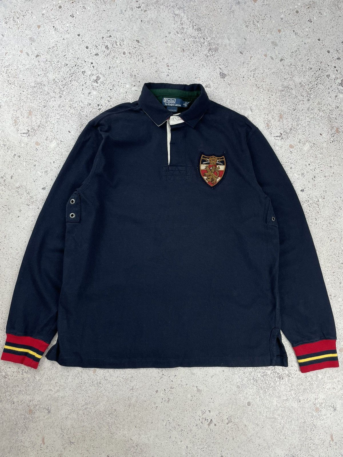 Polo Ralph Lauren Vintage Rugby Long Sleeve Polo Striped