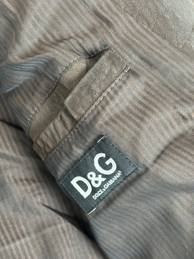 Dolce & Gabbana 2000s Dolce & Gabbana Buffalo Brown Aviator Leather Jacket Size US L / EU 52-54 / 3 - 12 Thumbnail