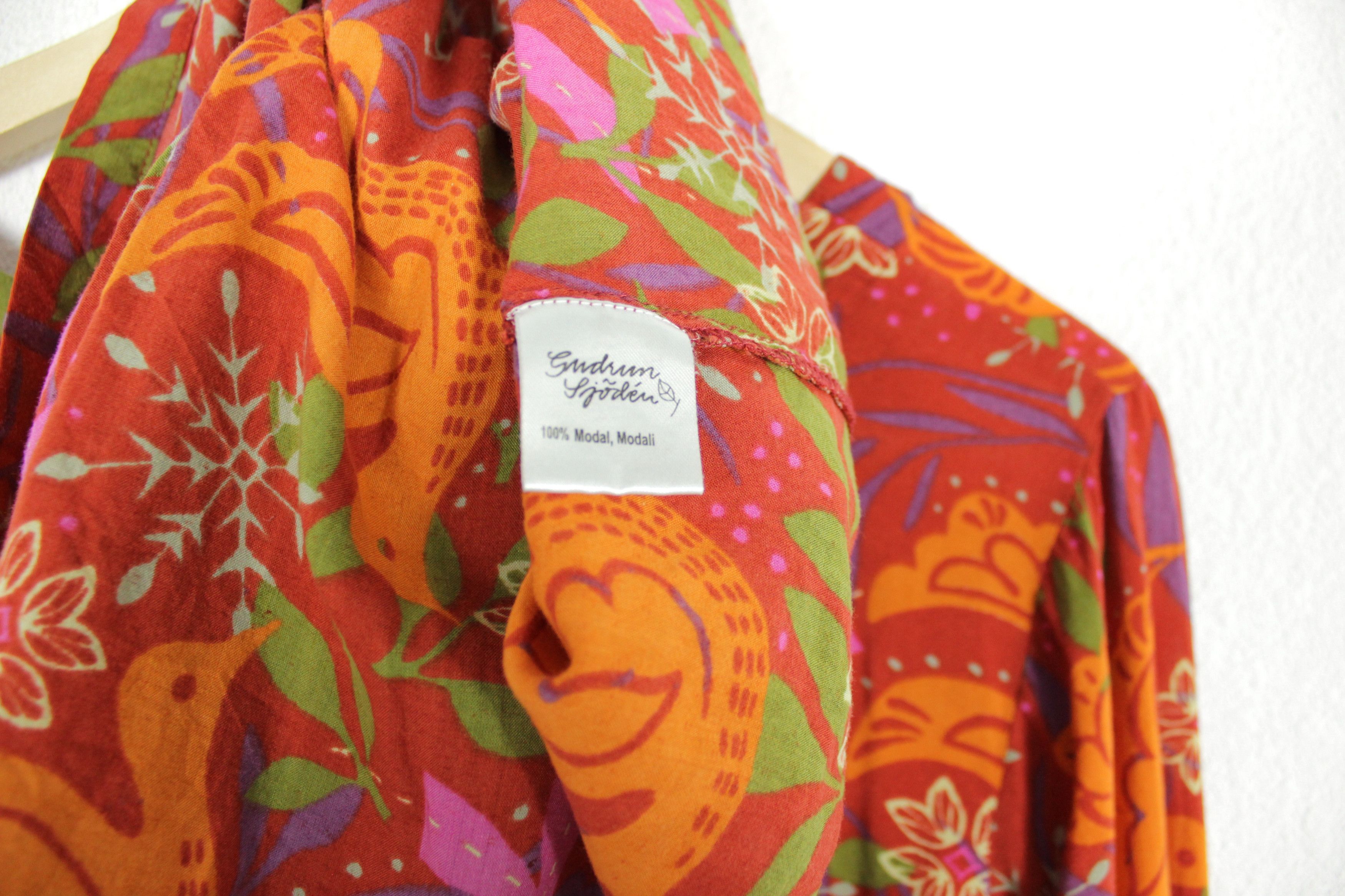 Japanese Brand Gudrun Sjoden Avant Garde Y2K Batik Floral Blouse Dress NZ Size M / US 6-8 / IT 42-44 - 5 Thumbnail