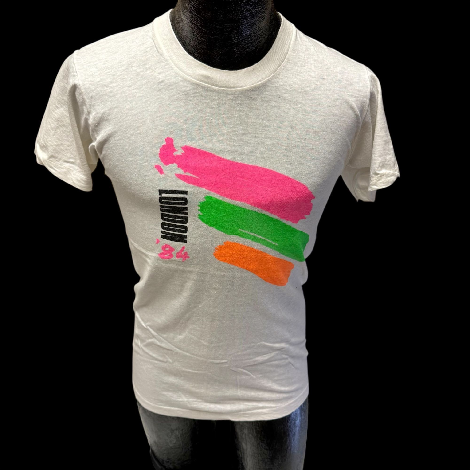 Other NOS 80's Screen Stars LONDON 1984 NEON Paint SPLAT T Shirt M Size US M / EU 48-50 / 2 - 2 Thumbnail